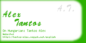 alex tantos business card